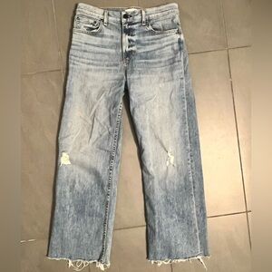ASKK NY Light Blue Slightly Cropped Straight Leg Jeans